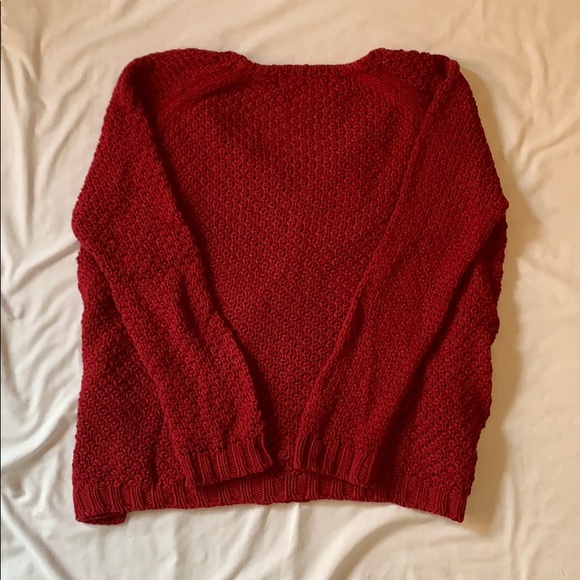 Zara Knit Red Sweater loose fitting - Size L EUC - Picture 2 of 3